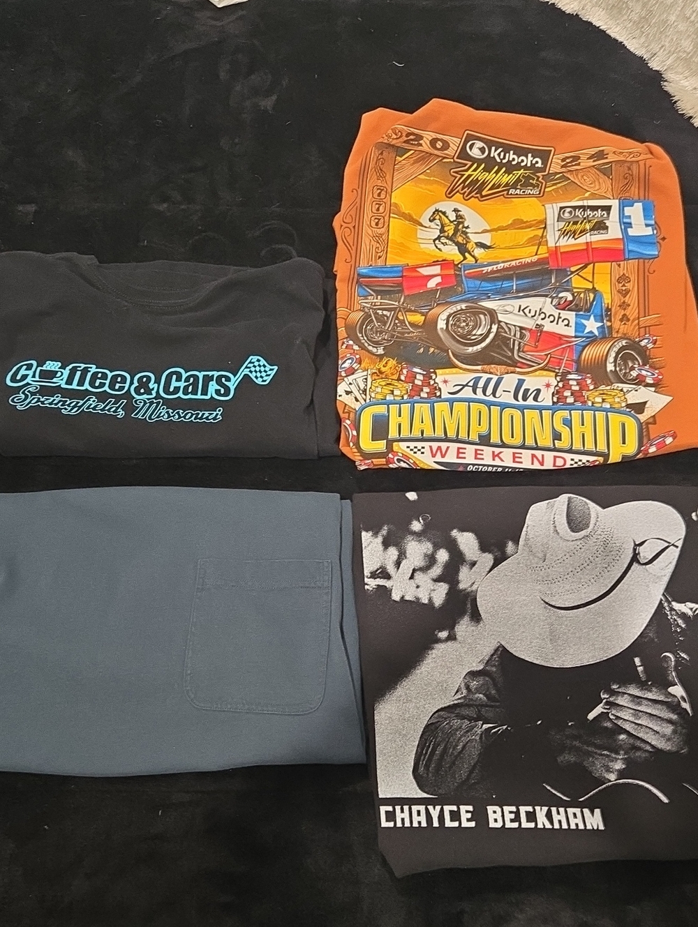 Lot Of 4 Mens L Tees Including RedHead Orange Racing Championship Weekend